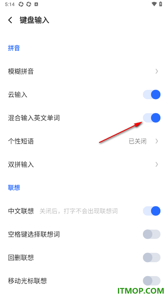 讯飞输入法手机版设置启用混合输入英文单词的方法