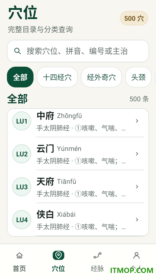 穴位经脉大全最新版