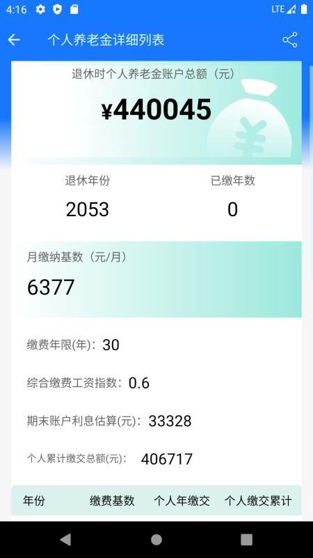养老金计算器最新版v1.6.3(2)