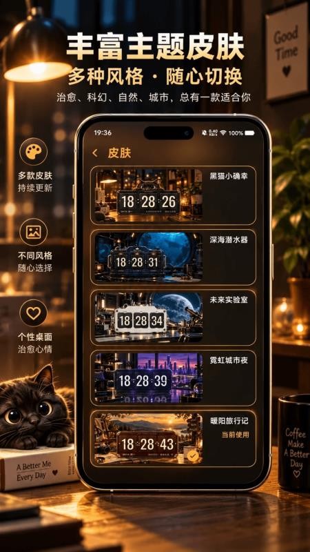 翻页时钟小组件官网版v3.5.0.350 1