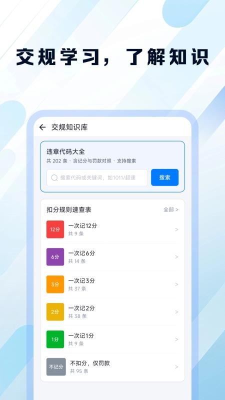 违章处罚代码速查官方版v1.0.0 2