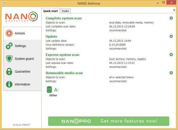 NANO Antivirus pro(杀毒软件)