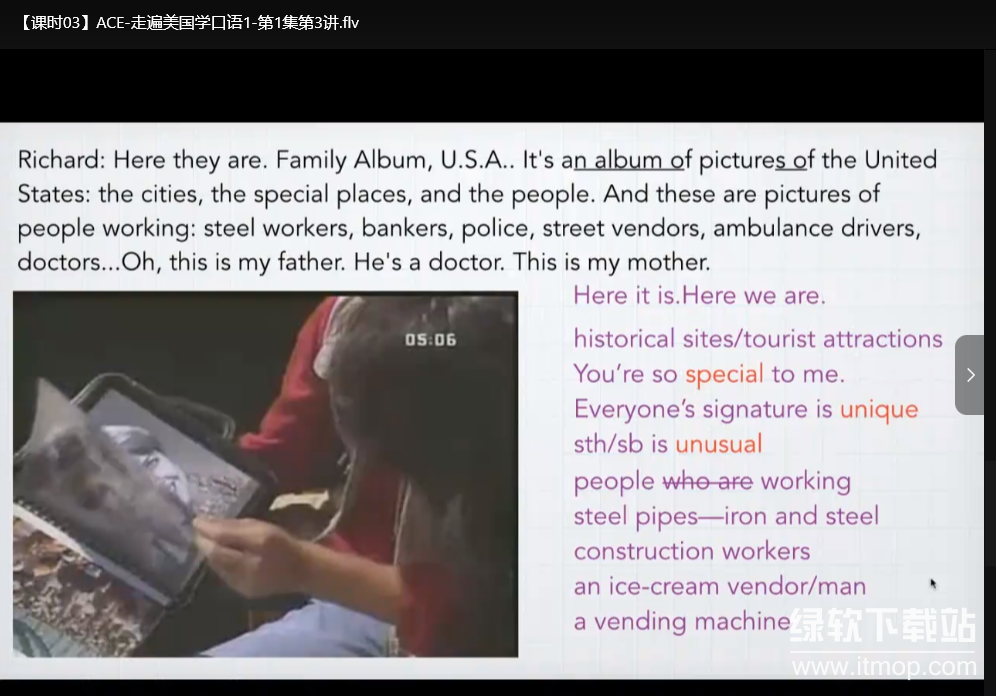 走遍美国学口语中文讲解版+原版中英字幕（中级-高中）（视频+音频+笔记）下载  3