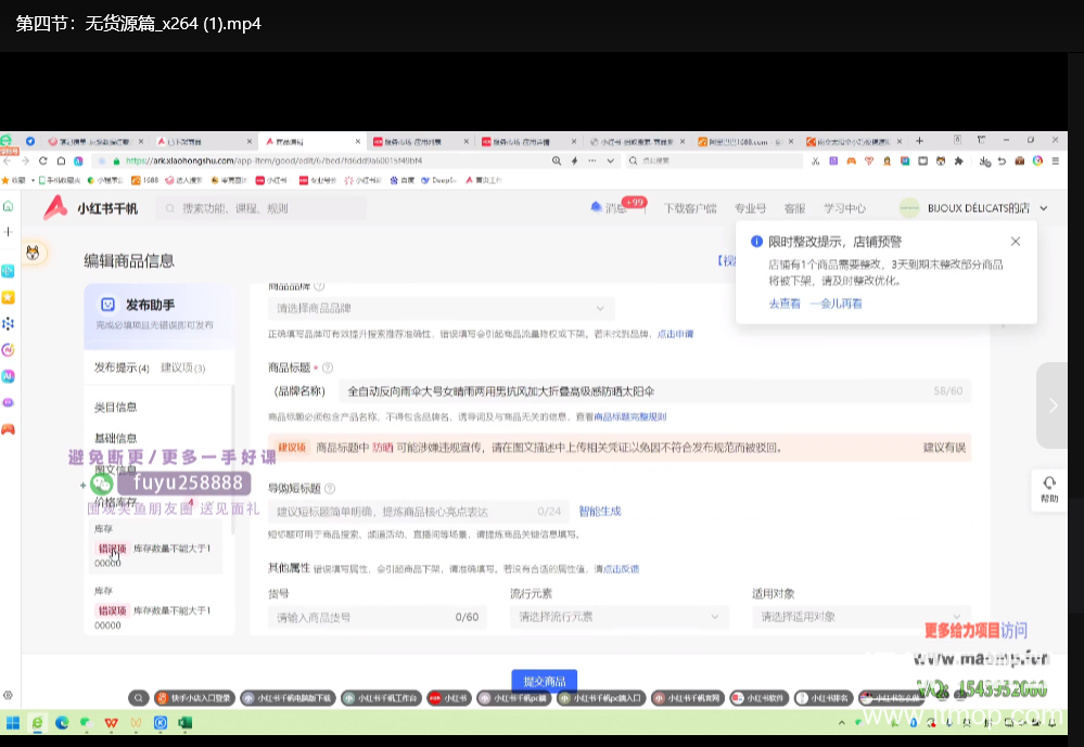 小红书电商带货课第2期：掌握有货源/无货源+虚拟产品+付费投流玩法，实现月入20k下载 4
