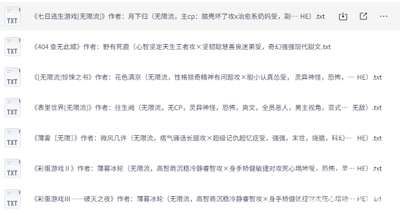 无限流小说合集72本：高口碑推荐+完结作品下载 0