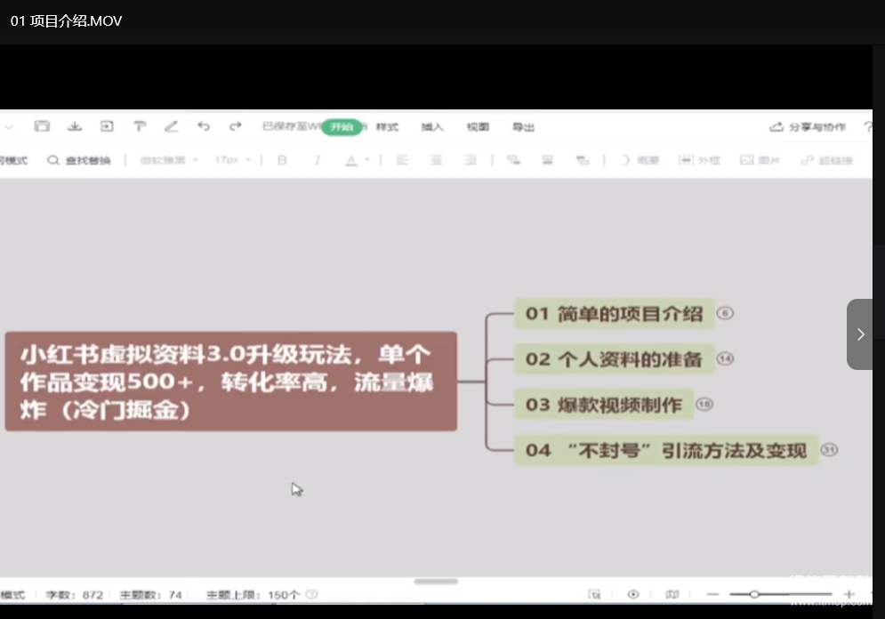 小红书虚拟资料3.0：冷门掘金玩法，单个作品轻松变现500+（高转化流量秘籍）下载  0