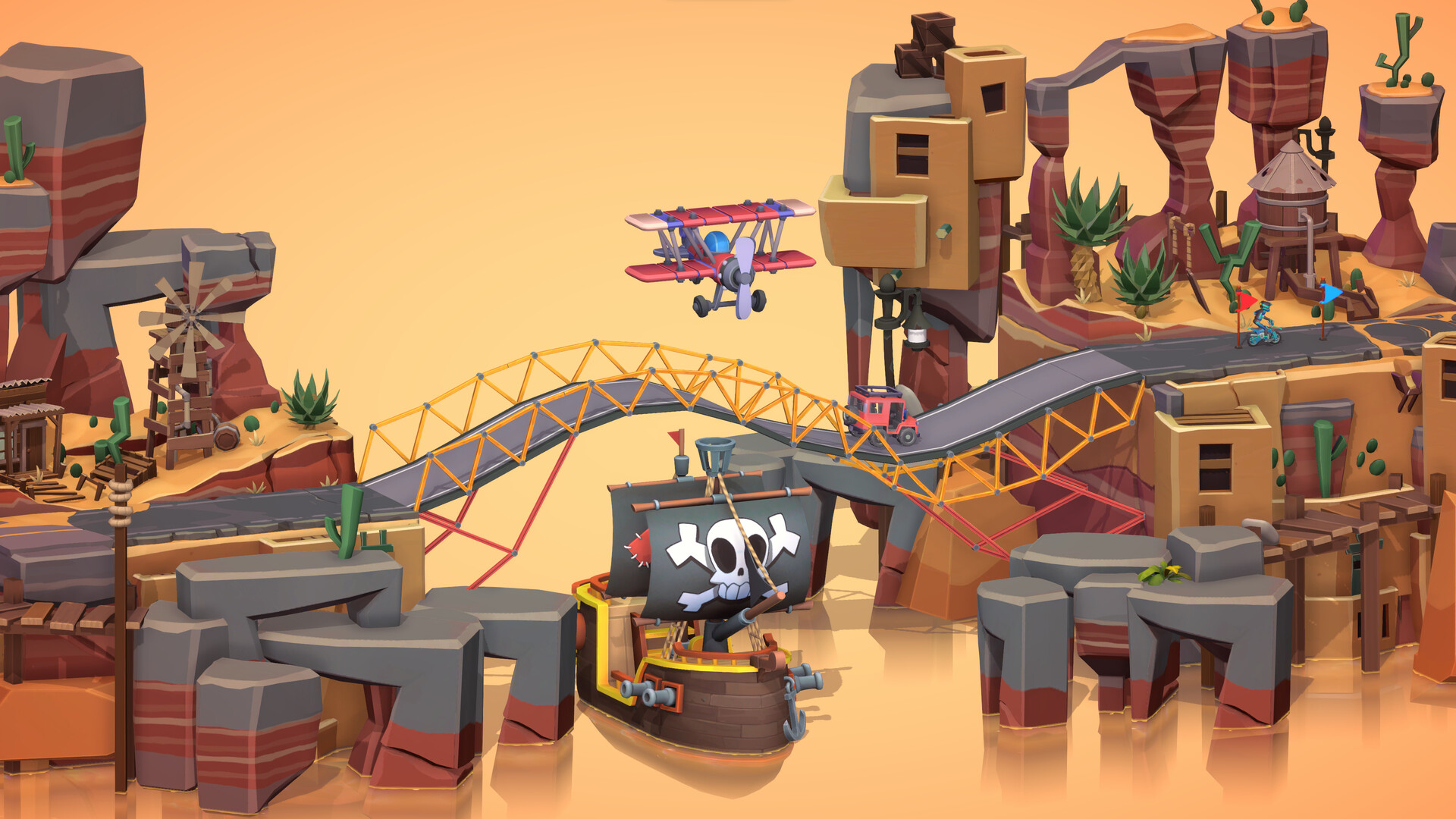 桥梁建筑师3(Poly Bridge3)破解版免费下载：沙盒建造+全解锁下载 V1.52 3