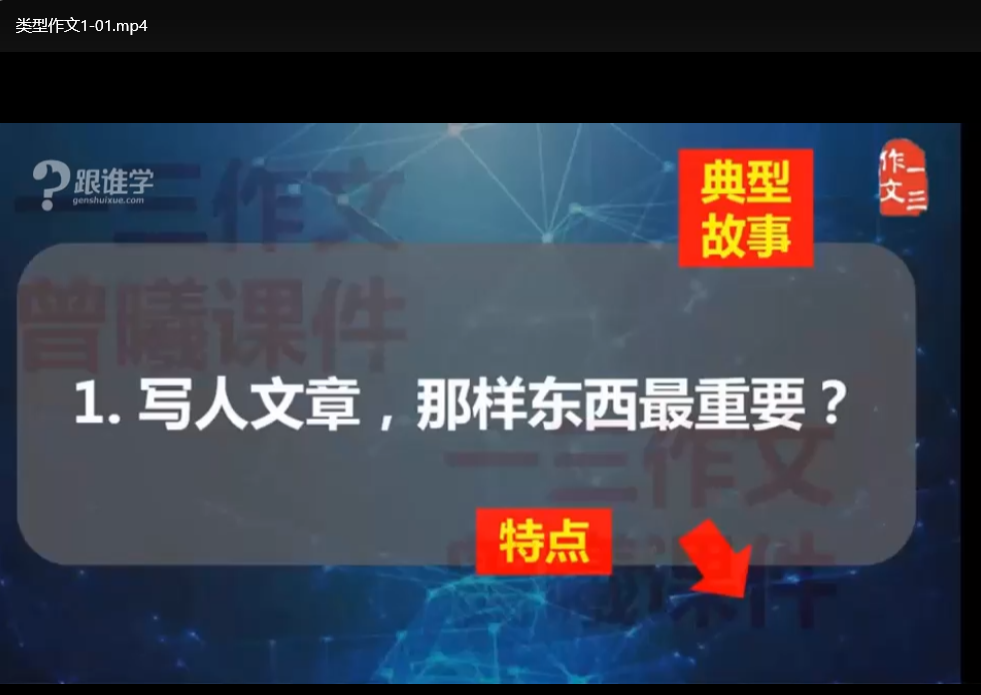 曾曦小学语文作文独创方法：高效写作技巧MP4视频教程下载  1