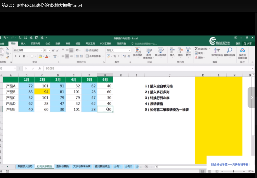 财务Excel零基础速成课：函数公式+数据透视表+PPT制作