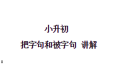 2025年新版小升初语文总复习专项：考点精讲与真题突破