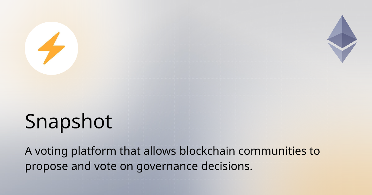 以太坊治理的链上Snapshot工具是什么？决策如何更高效？